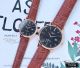 Perfect Replica Longines Black Dial Brown Leather Strap Quartz Couple Watch (7)_th.jpg